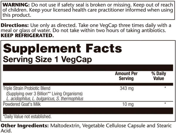 Solaray Acidophilus plus Goat's Milk