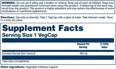 Solaray Activated Charcoal 280 mg
