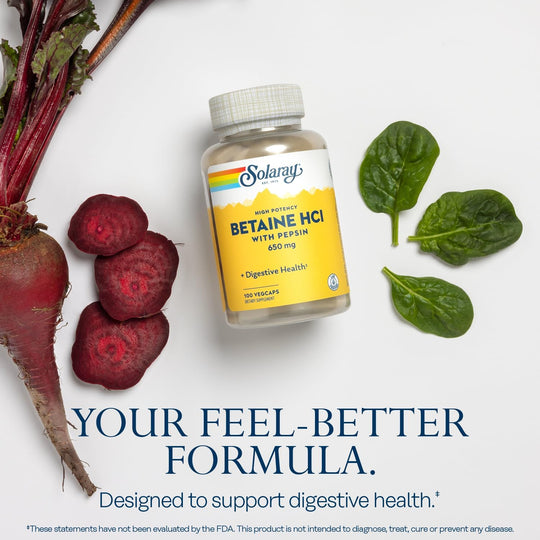 Solaray Betaine HCl - 650 mg
