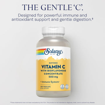 Solaray Buffered Vitamin C With Bioflavonoids Concentrate - 500 mg