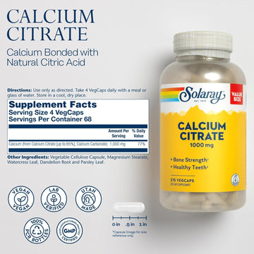 Solaray Calcium Citrate 1000 mg