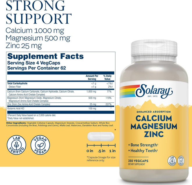 Solaray Calcium, Magnesium, Zinc