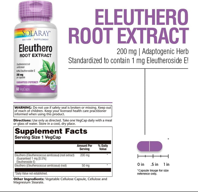 Solaray Eleuthero Root Extract 200 mg
