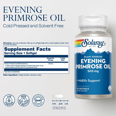 Solaray Evening Primrose Oil-High Potency 500 mg