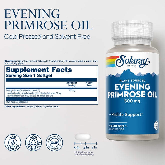 Solaray Evening Primrose Oil-High Potency 500 mg