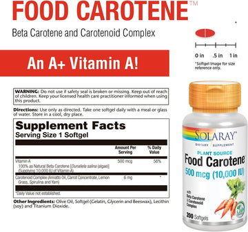 Solaray Food Carotene 500mcg