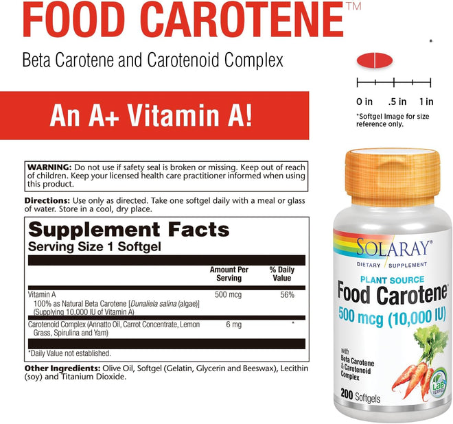Solaray Food Carotene 500mcg