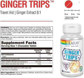 Solaray Ginger Trips Chewable 67 mg
