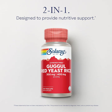 Solaray Guggul Gum Extract & Red Yeast Rice