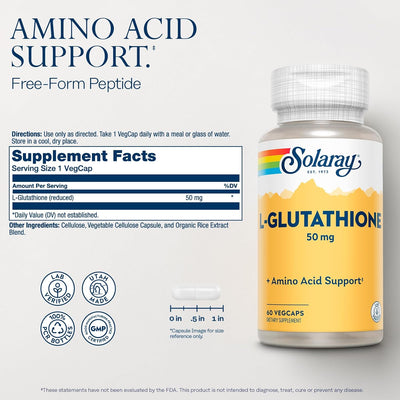 Solaray L-Glutathione 50 mg | Free Delivery in Lebanon Solaray L-Glutathione 50 mg | Free Delivery in Lebanon