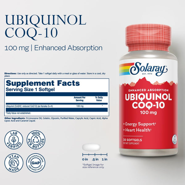 Solaray Ubiquinol CoQ-10 100 mg