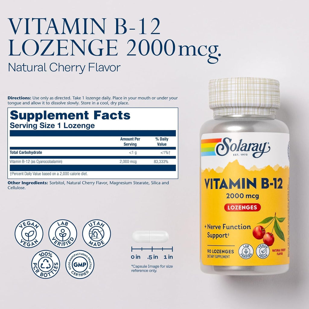 Solaray Vitamin B-12 2000 mcg