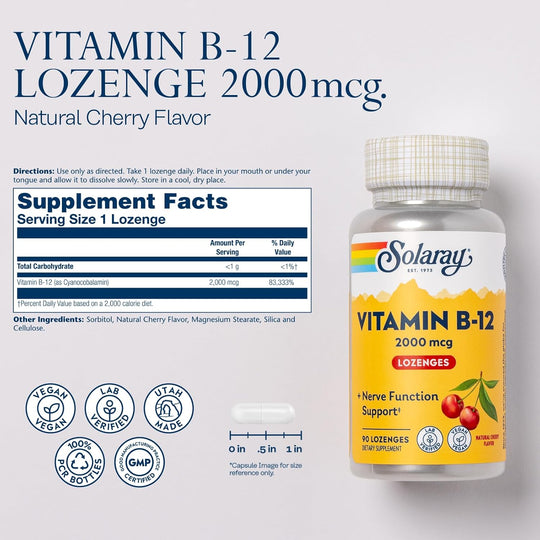 Solaray Vitamin B-12 2000 mcg