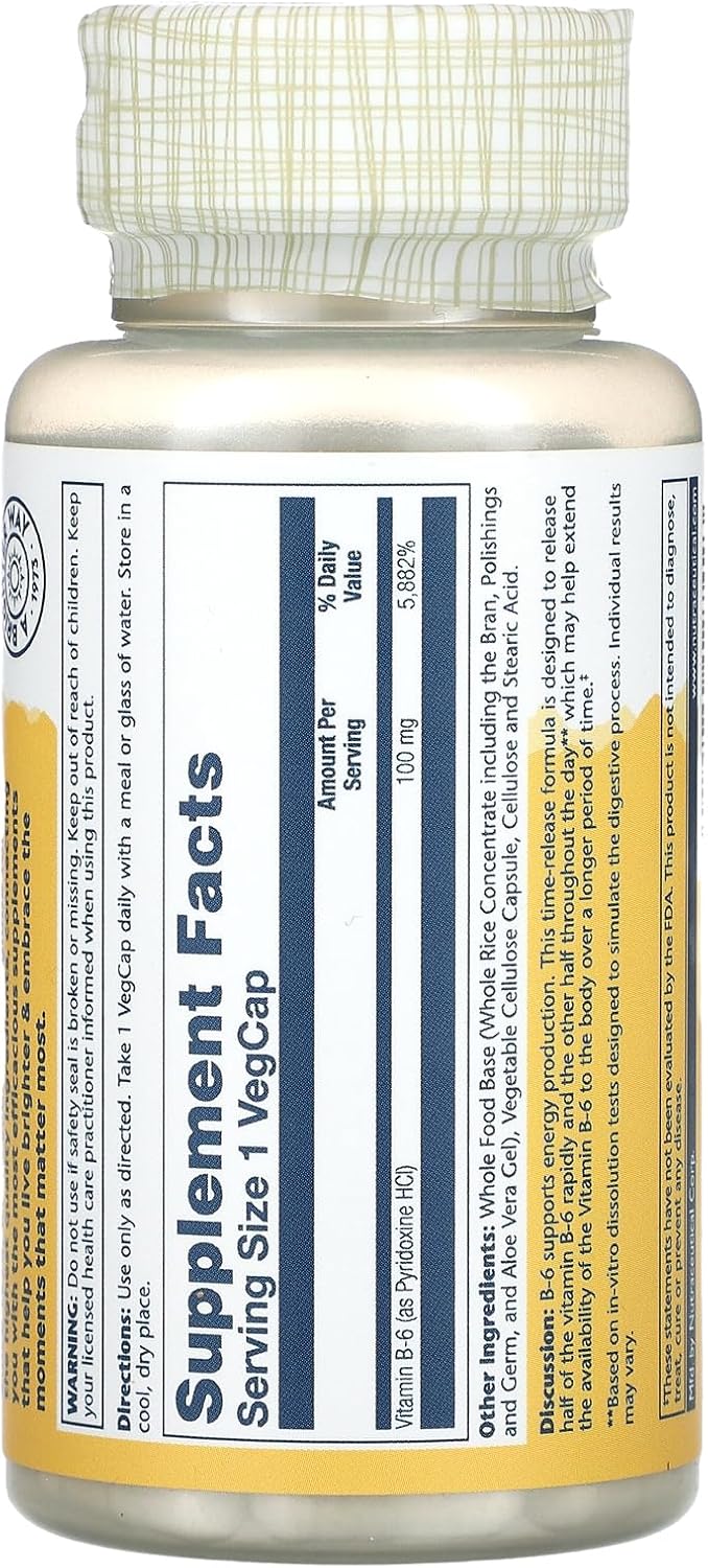 Solaray Vitamin B6 100 mg