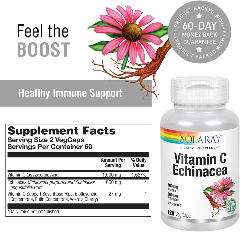 Solaray Vitamin C 500 & Echinacea 300 mg
