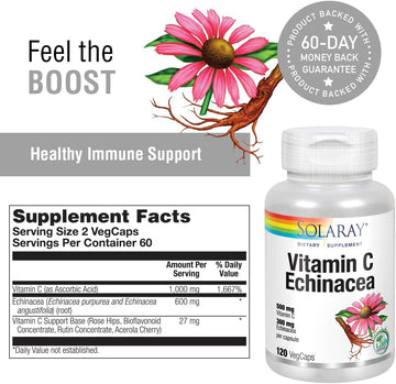 Solaray Vitamin C 500 & Echinacea 300 mg