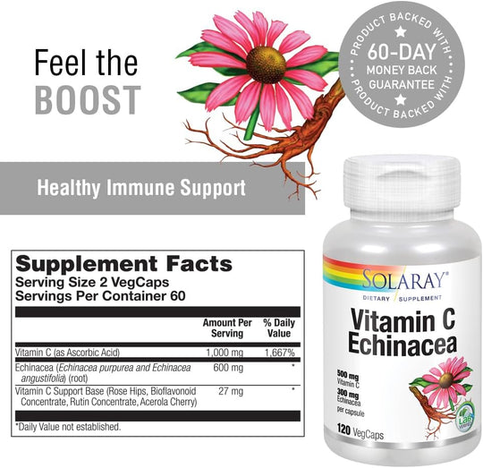 Solaray Vitamin C 500 & Echinacea 300 mg