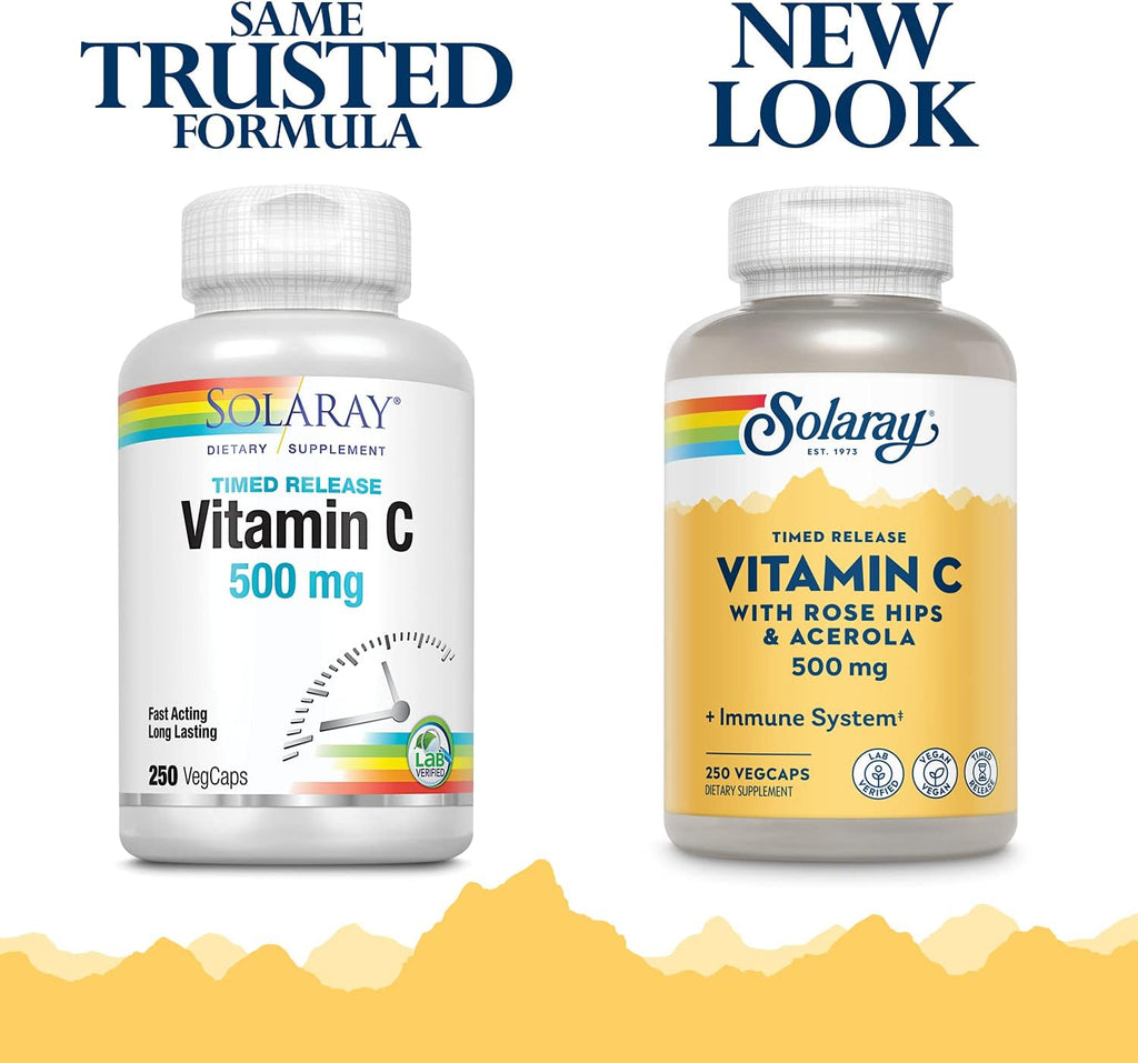 Solaray Vitamin C With Rose Hips & Acerola 500 mg