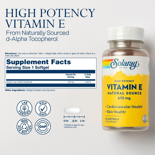 Solaray Vitamin E Natural Source 670 mg