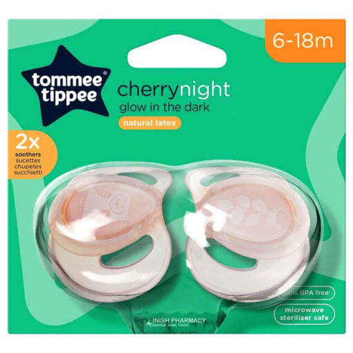 Tommee Tippee Cherry Night Soothers 6-18m