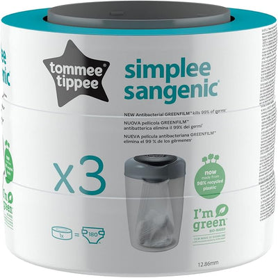 Tommee Tippee Simple Sangenic Refill Cassette 3 Pieces