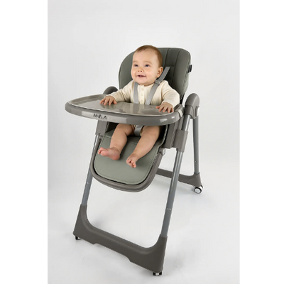 Miila High Chair Grey Adjustable Reclining Seat