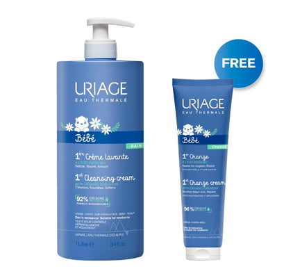 Uriage Bundle Baby 1st Cleansing Milk + Baby 1st Change Cream For Free