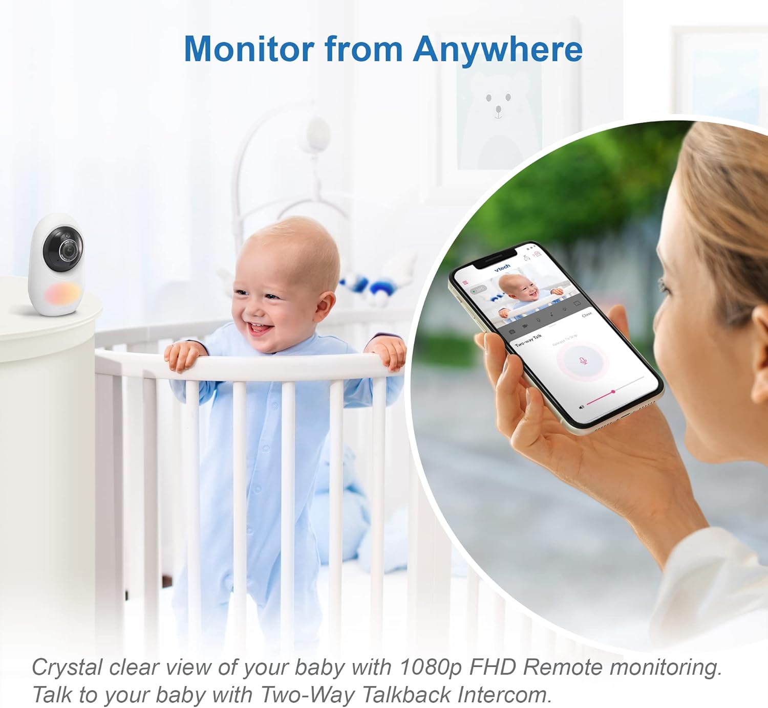 Vtech - Smart Wi-fi 1080 HD Video Monitor With Remote Access | Free ...