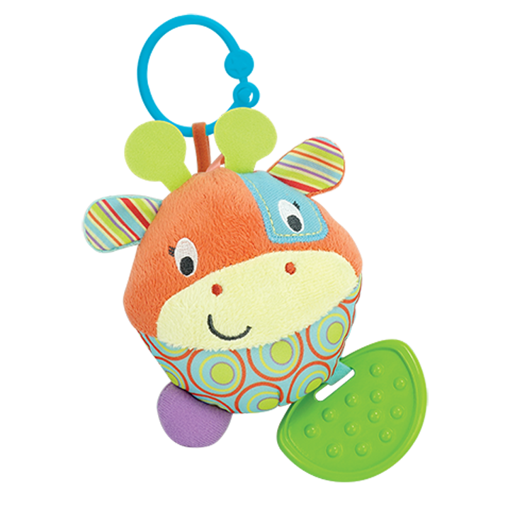 WinFun Round Patch The Giraffe Teether Rattle