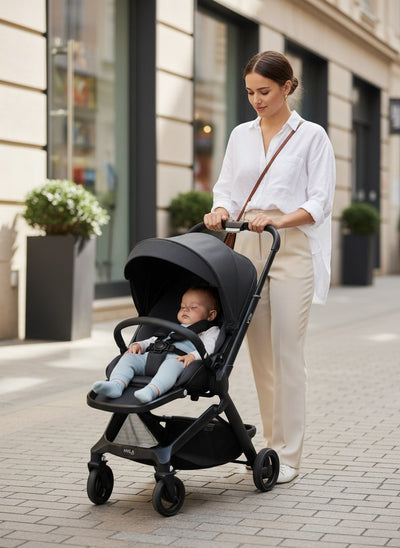 Miila 2 Directions Stroller And Adapter, Reversible Seat Black