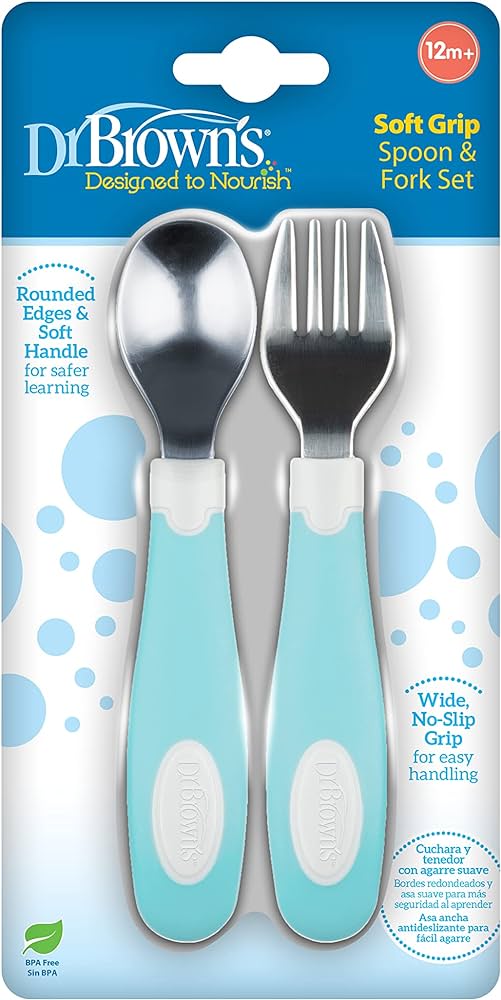 Dr. Brown’s Designed to Nourish Soft-Grip Spoon and Fork - Familialist