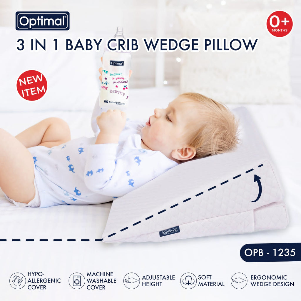 Optimal Baby Crib Wedges Pillow 3 In 1