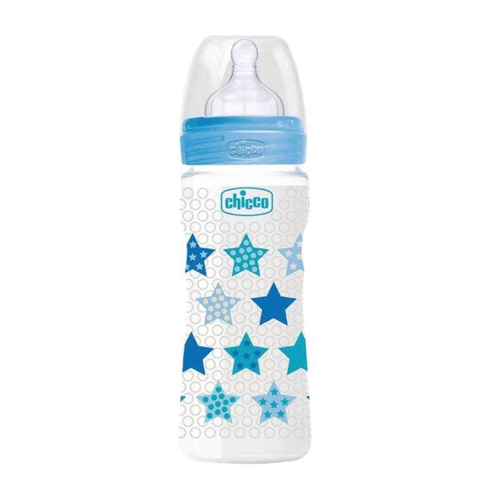 Chicco Well-Being Plastic Bottle Fast Flow Silicone - FamiliaList