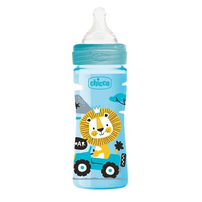 Chicco Well-Being Plastic Bottle Medium Flow Silicone - FamiliaList