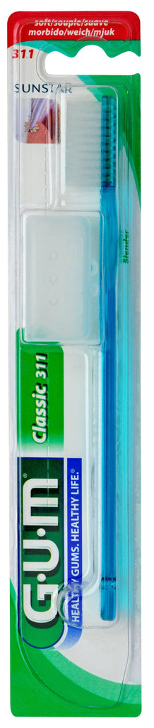 GUM Classic Soft 3-Row Slender Toothbrush - FamiliaList