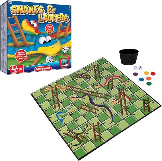 HTI Snakes & Ladders Family Board Game - FamiliaList