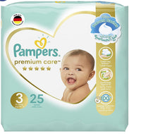 Pampers Premium 3 (6-10Kg) 25 Diapers - FamiliaList