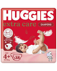 Huggies  N.4+ (10-16Kg) 38 Pieces