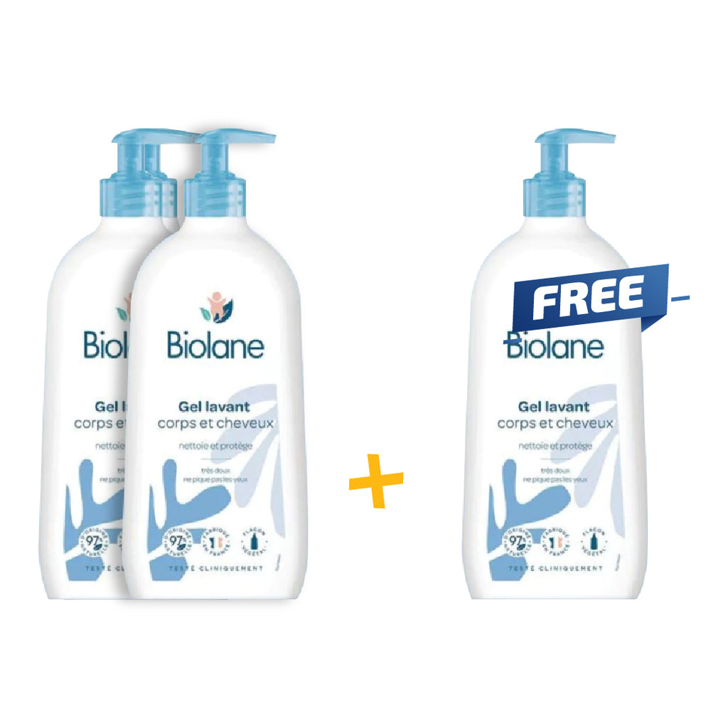 Biolane Bundle Buy 2 Biolane Gel Lavant Corps Et Cheveux 2 En 1 750Ml And Get One For Free