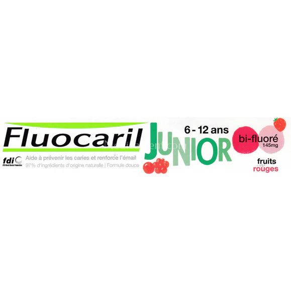 Fluocaril Toothpaste Junior Red Fruits 6 to 12 years 75ml