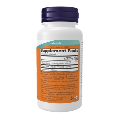 Now Zinc Glycinate 30mg 120 SoftGels