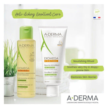 Aderma Exomega Control Bundle Emollient Shower Oil and Emollient Balm