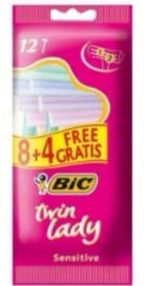 Bic Twin Lady Pouch  Sensitive 8 + 4 Free