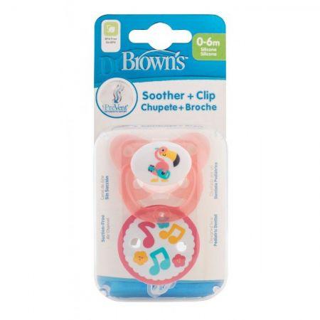 Dr Brown's Soother + Clip Stage 1