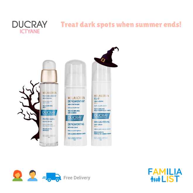 Ducray Global Serum + Depigmenting Intense Car + Skin Lightening Bundle