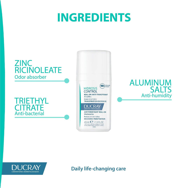 Ducray Hidrosis Control Antiperspirant Roll-On - Underarms