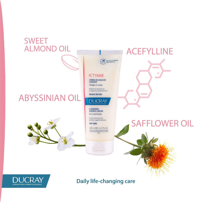Ducray Ictyane Anti-Dryness Cleansing Cream