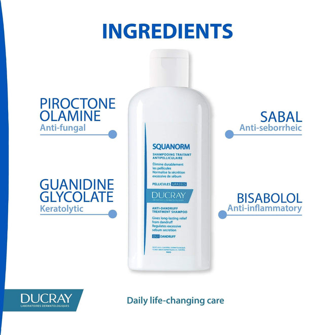Ducray Squanorm Anti-Dandruff Treatment Shampoo - Oily Dandruff