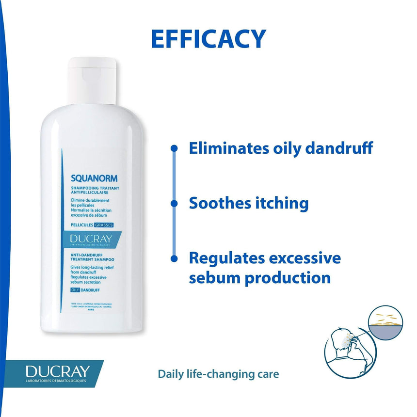Ducray Squanorm Anti-Dandruff Treatment Shampoo - Oily Dandruff