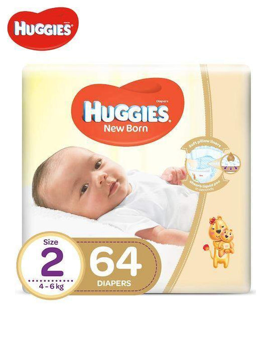 Huggies  N.2 (4-6Kg) 64 Pieces